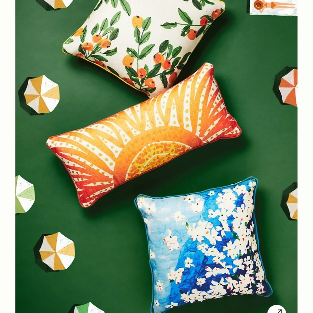 Vera for Anthropologie Perennial Indoor/Outdoor pillow
